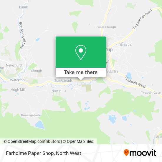 Farholme Paper Shop map
