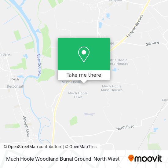Much Hoole Woodland Burial Ground map
