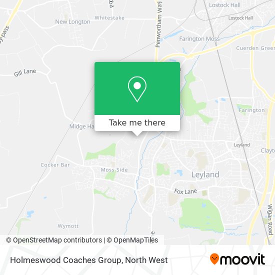 Holmeswood Coaches Group map