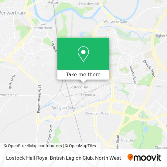 Lostock Hall Royal British Legion Club map