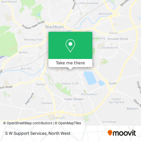 S W Support Services map