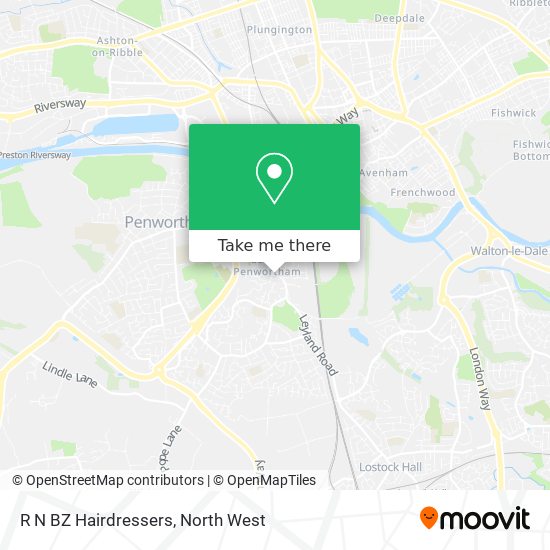 R N BZ Hairdressers map
