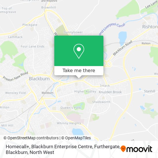 Homecall+, Blackburn Enterprise Centre, Furthergate, Blackburn map
