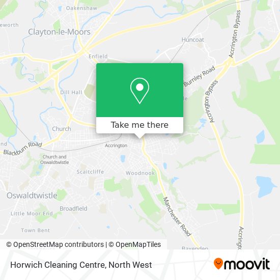 Horwich Cleaning Centre map