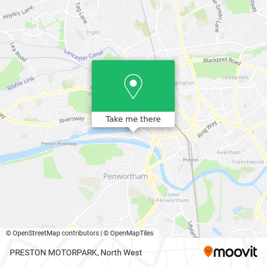 PRESTON MOTORPARK map