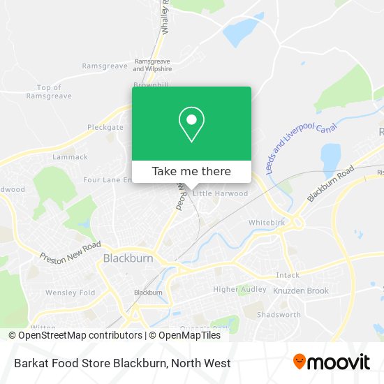 Barkat Food Store Blackburn map