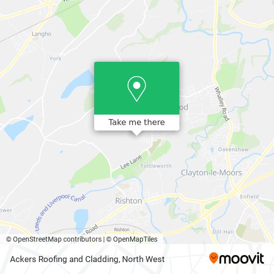 Ackers Roofing and Cladding map