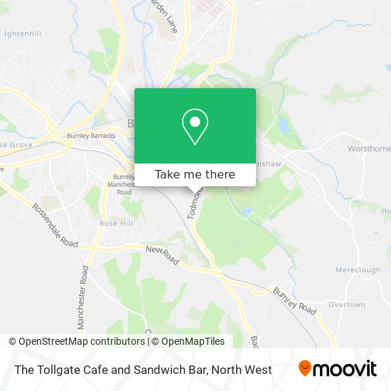The Tollgate Cafe and Sandwich Bar map