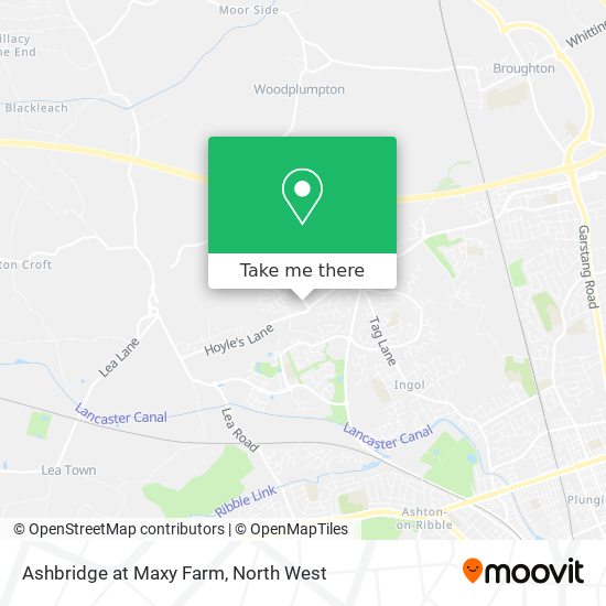 Ashbridge at Maxy Farm map