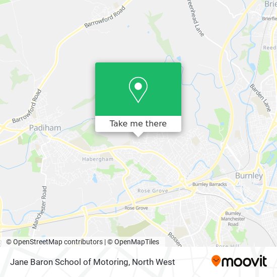 Jane Baron School of Motoring map