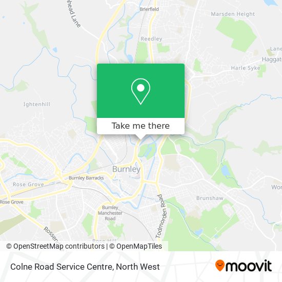 Colne Road Service Centre map