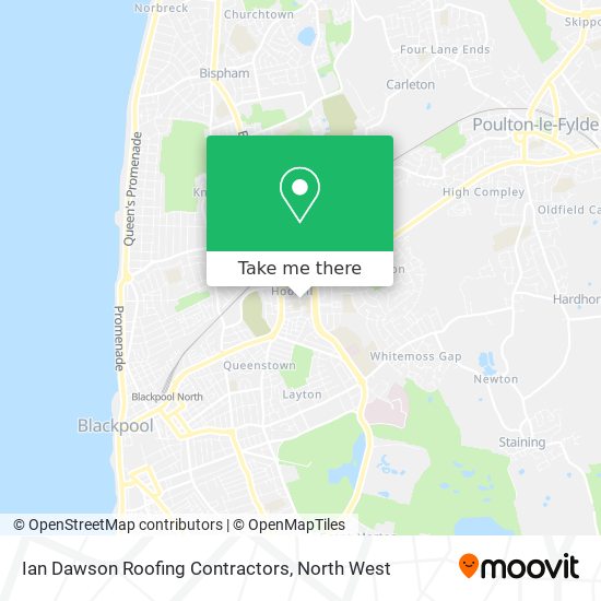 Ian Dawson Roofing Contractors map