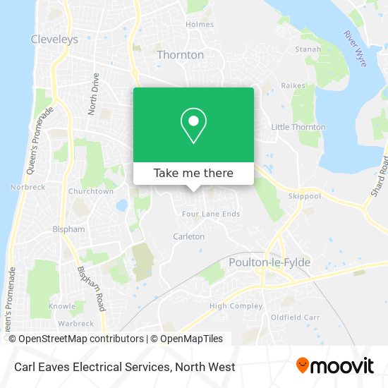 Carl Eaves Electrical Services map