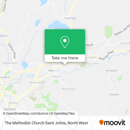 The Methodist Church Saint Johns map