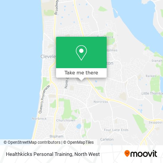 Healthkicks Personal Training map