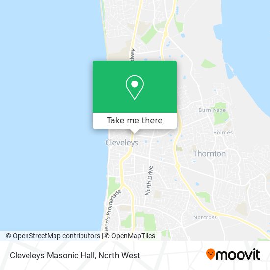 Cleveleys Masonic Hall map