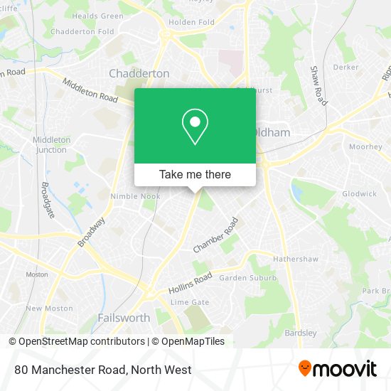80 Manchester Road map