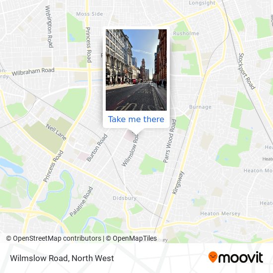 Wilmslow Road map