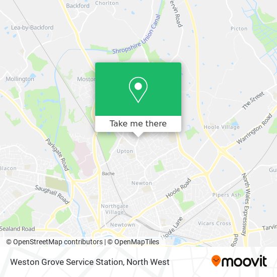 Weston Grove Service Station map