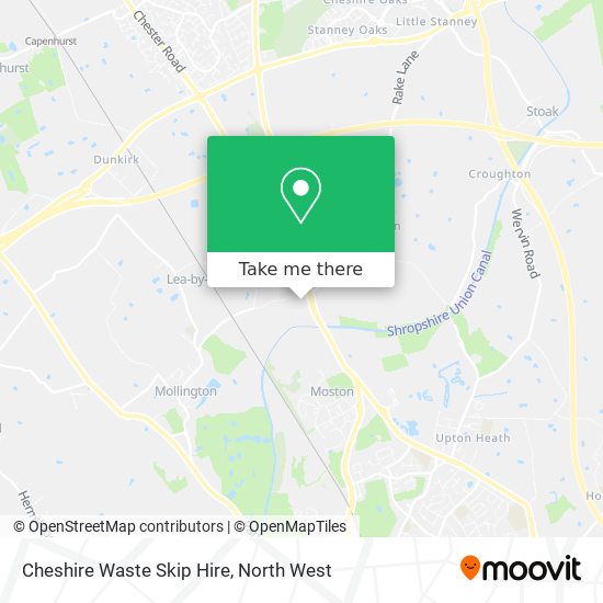 Cheshire Waste Skip Hire map