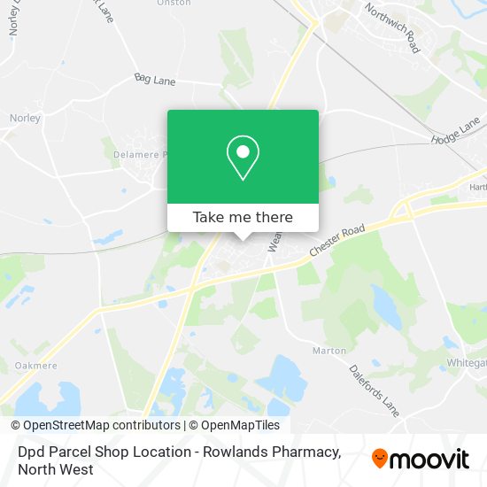 Dpd Parcel Shop Location - Rowlands Pharmacy map