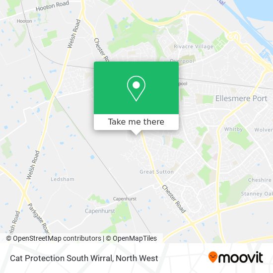 Cat Protection South Wirral map