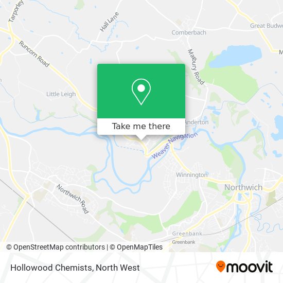 Hollowood Chemists map