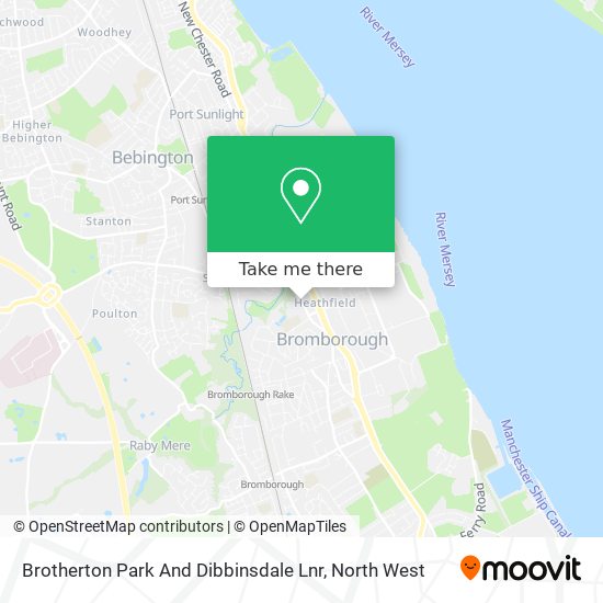 Brotherton Park And Dibbinsdale Lnr map