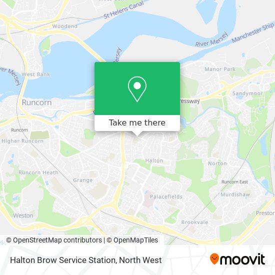 Halton Brow Service Station map