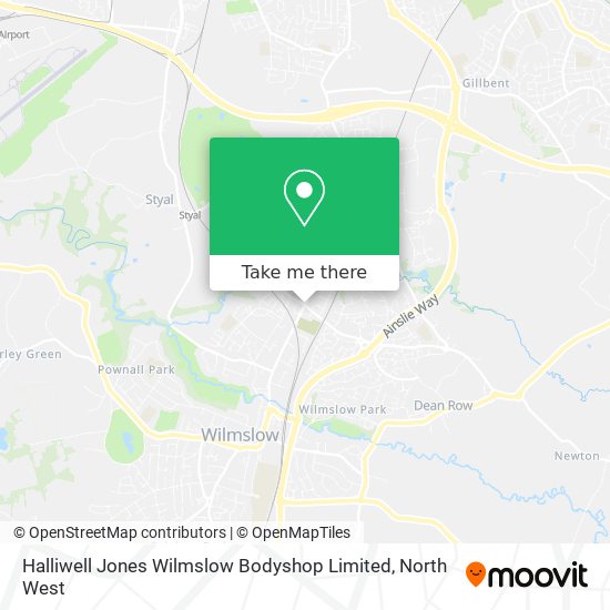 Halliwell Jones Wilmslow Bodyshop Limited map