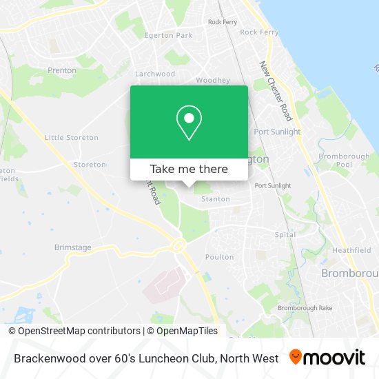 Brackenwood over 60's Luncheon Club map