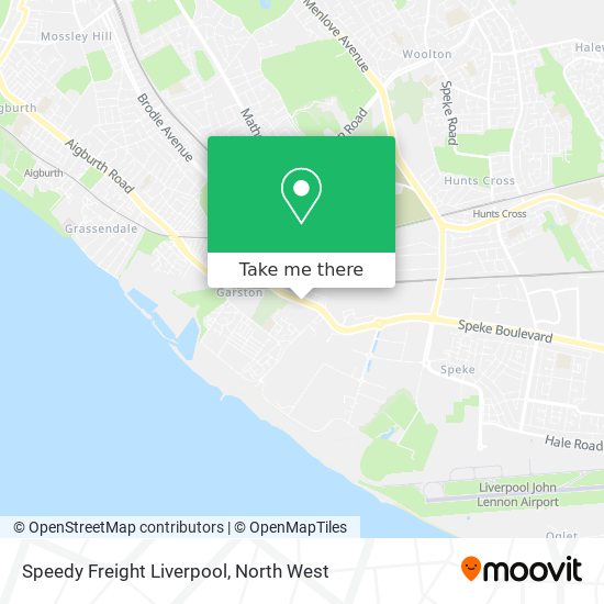 Speedy Freight Liverpool map