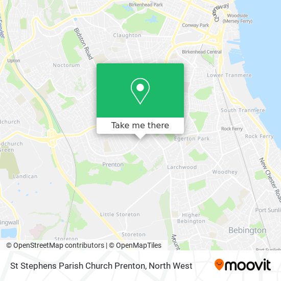 St Stephens Parish Church Prenton map