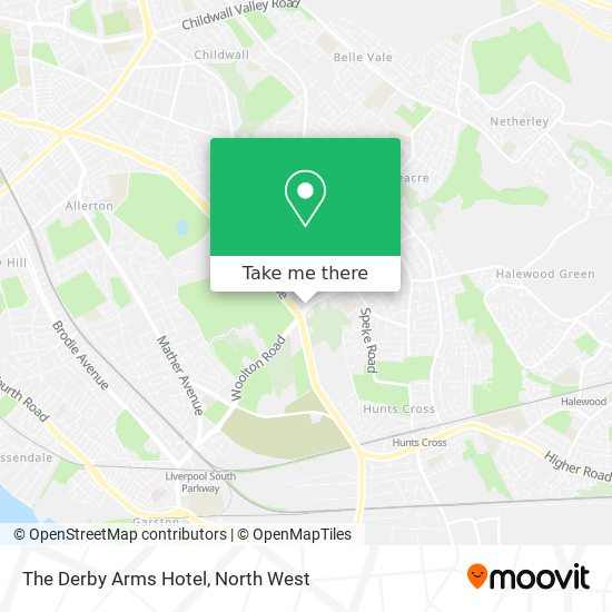 The Derby Arms Hotel map