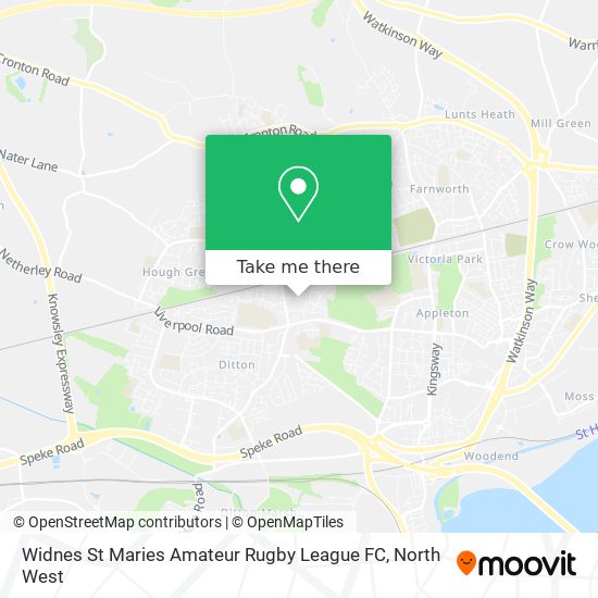Widnes St Maries Amateur Rugby League FC map
