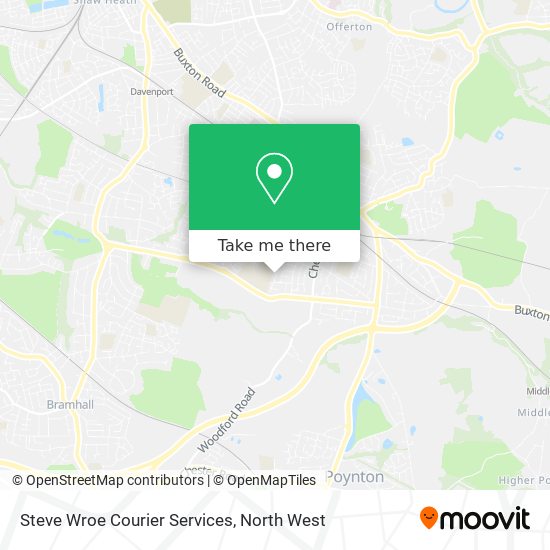 Steve Wroe Courier Services map