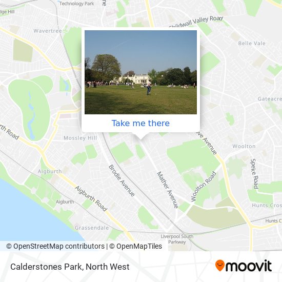 Calderstones Park map