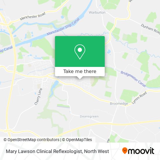 Mary Lawson Clinical Reflexologist map