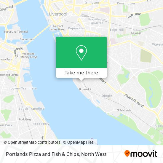 Portlands Pizza and Fish & Chips map