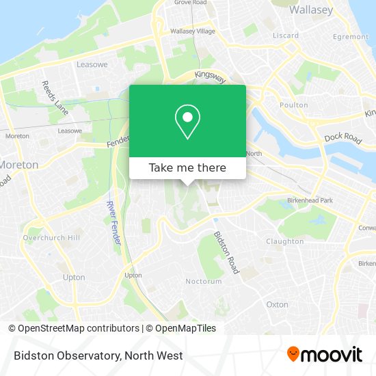 Bidston Observatory map