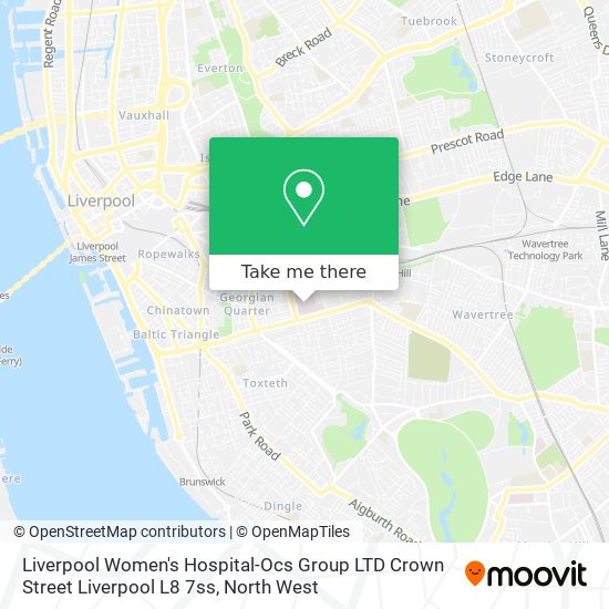 Liverpool Women's Hospital-Ocs Group LTD Crown Street Liverpool L8 7ss map