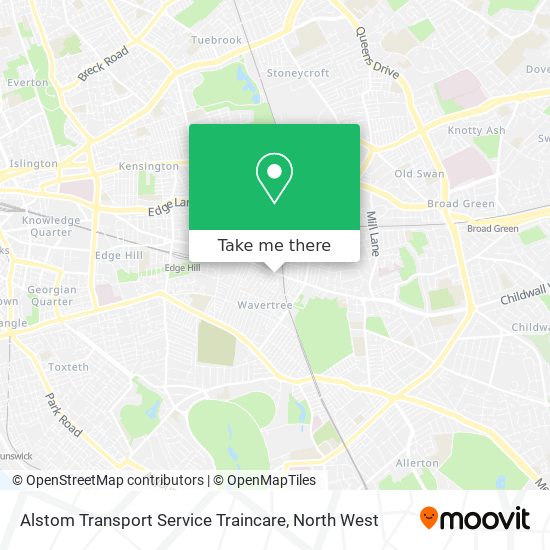 Alstom Transport Service Traincare map