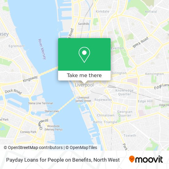 Payday Loans for People on Benefits map