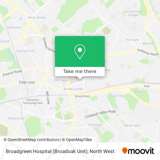 Broadgreen Hospital (Broadoak Unit) map