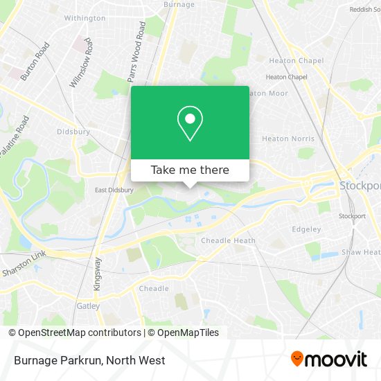Burnage Parkrun map