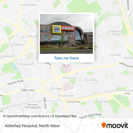 Alderhey Hospital map