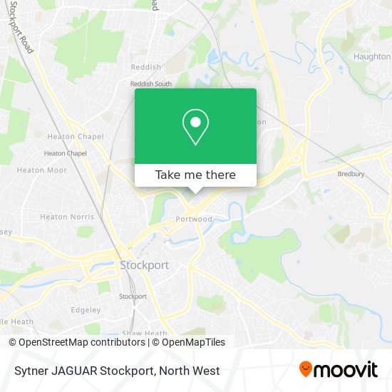 Sytner JAGUAR Stockport map