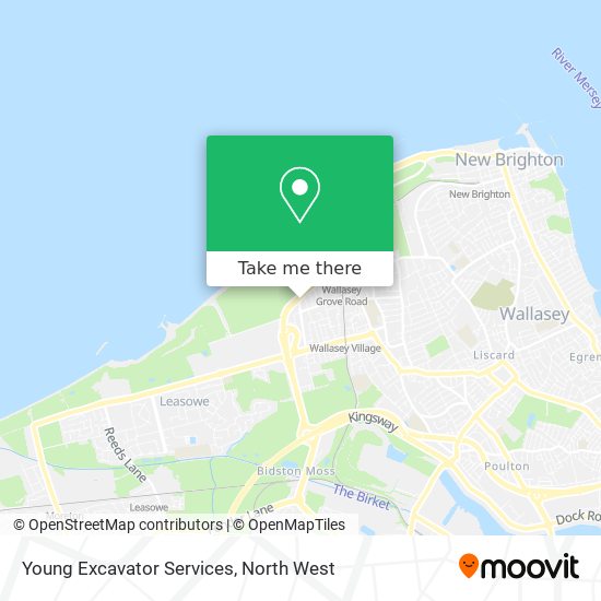 Young Excavator Services map