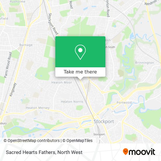 Sacred Hearts Fathers map