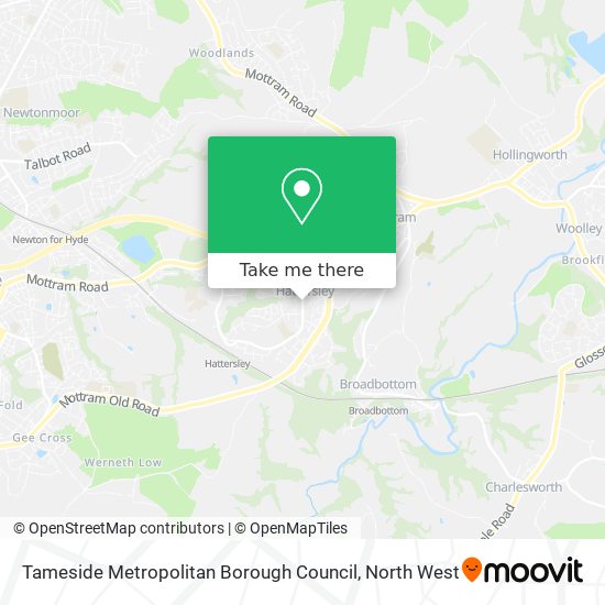 Tameside Metropolitan Borough Council map